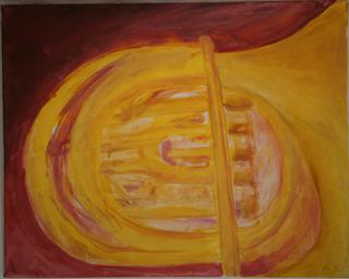 2014 50x40 ..entstand anlässlich eines Blasmusikworkshops