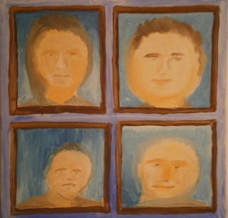 2014 50x50 (Öl auf Acryluntergrund / Studie, unfertig)